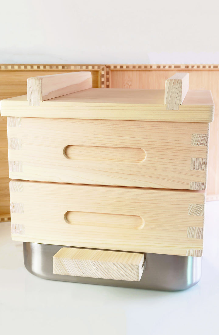 Korean Hinoki Cypress Steamer (2-Story) - Induction Safe