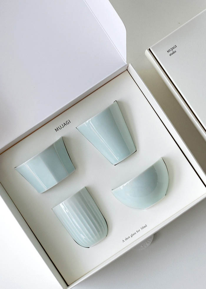 [Mujagi] Korean Soju Ceramic Cups (4-Pc Set)