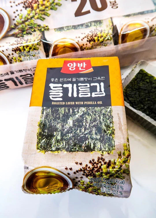 [Yangban] Roasted Laver with Perilla Oil (16 pack)